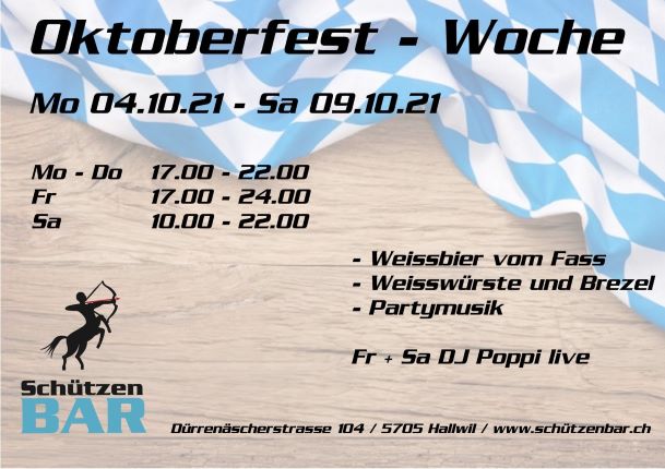 Oktoberfest-Woche in der Schützenbar
